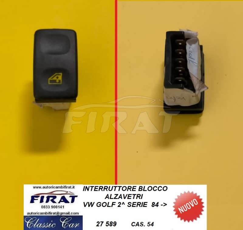 INTERRUTTORE BLOCCO ALZAVETRI VW GOLF 84-> (589)